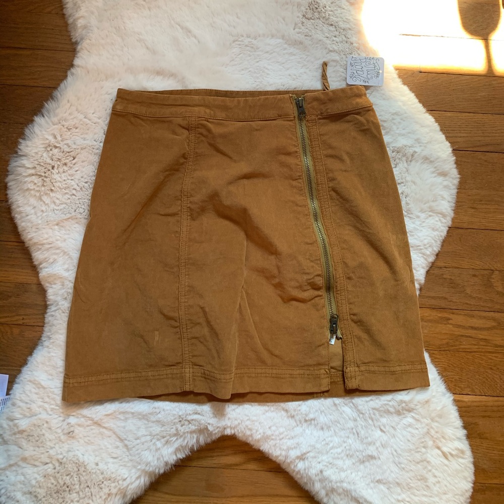 Brown corduroy FP skirt